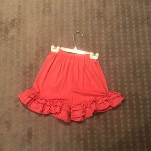 Pink corals ruffle shorts